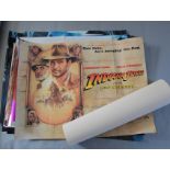 Various cinema posters (most UK Quads) including a Quad for Indiana Jones and the Last Crusade,