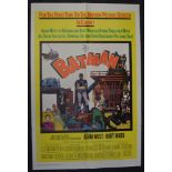 Batman (1966) original US one sheet first release film poster for the first appearance of Batman