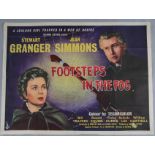 Footsteps in the Fog (1955) original British quad film poster starring Stewart Granger and Jean