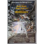 Moonraker (1979) US one sheet film poster starring Roger Moore as James Bond 007 with Lois Chiles