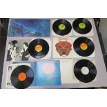 Vinyl LP records including Love - Out Here gatefold 2LP SHDW 3 , Santana - Festival, Caravanserai