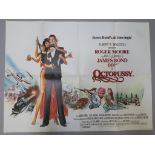 Octopussy (1983) original UK Quad film poster printed by Lonsdale & Bartholomew ltd of Nottingham