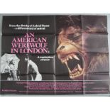 An American Werewolf in London original 1981 British Quad cinema poster from director John Landis