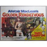 Seven film posters with Alistair Maclean film posters and others including A UK Quad for Caravan