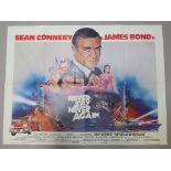 Never say never again (1983) original UK Quad film poster starring Sean Connery as James Bond 007