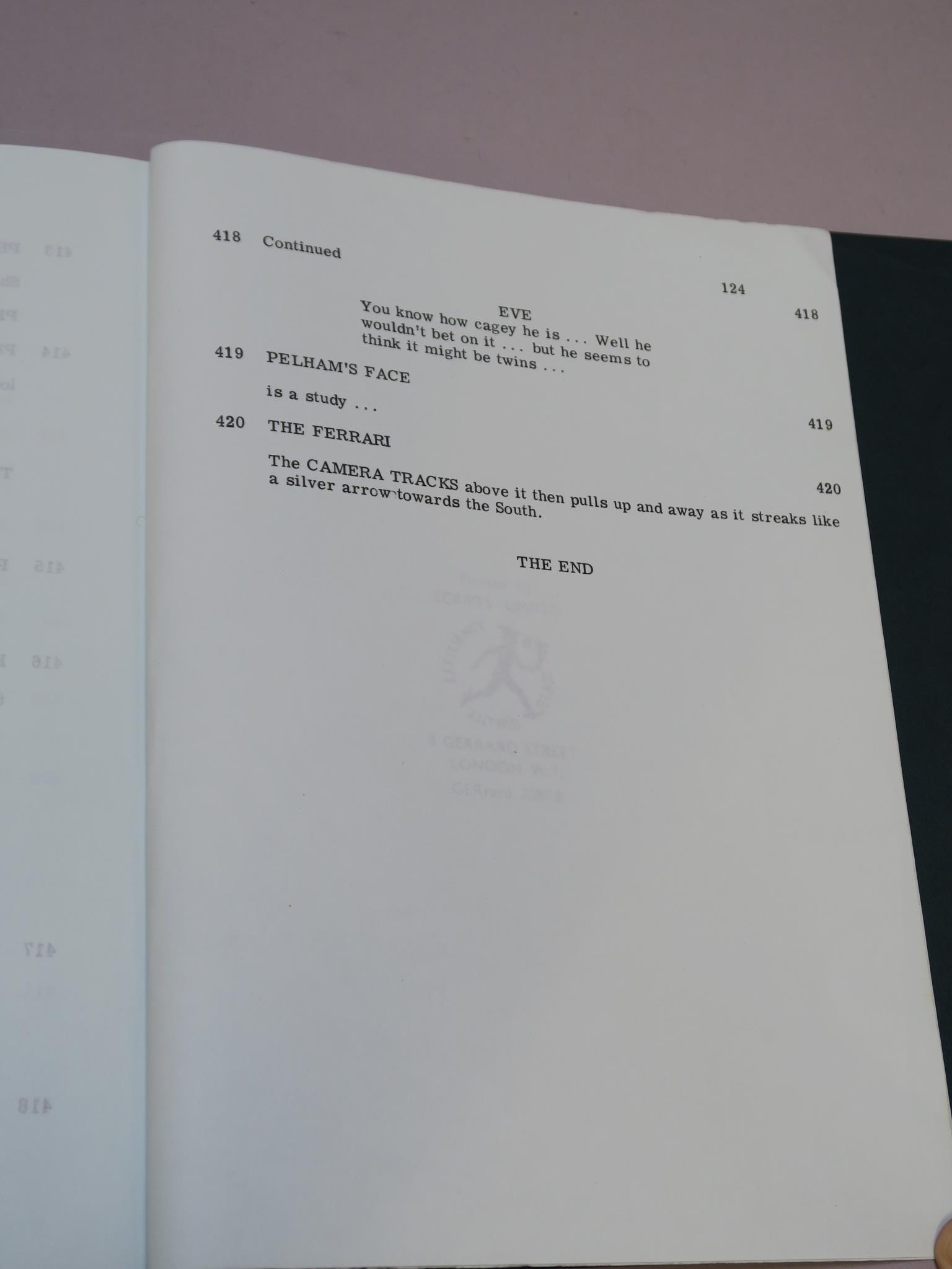 The Man who Haunted Himself original shooting script dated July 1969 from alpha-Dearden - Image 4 of 5