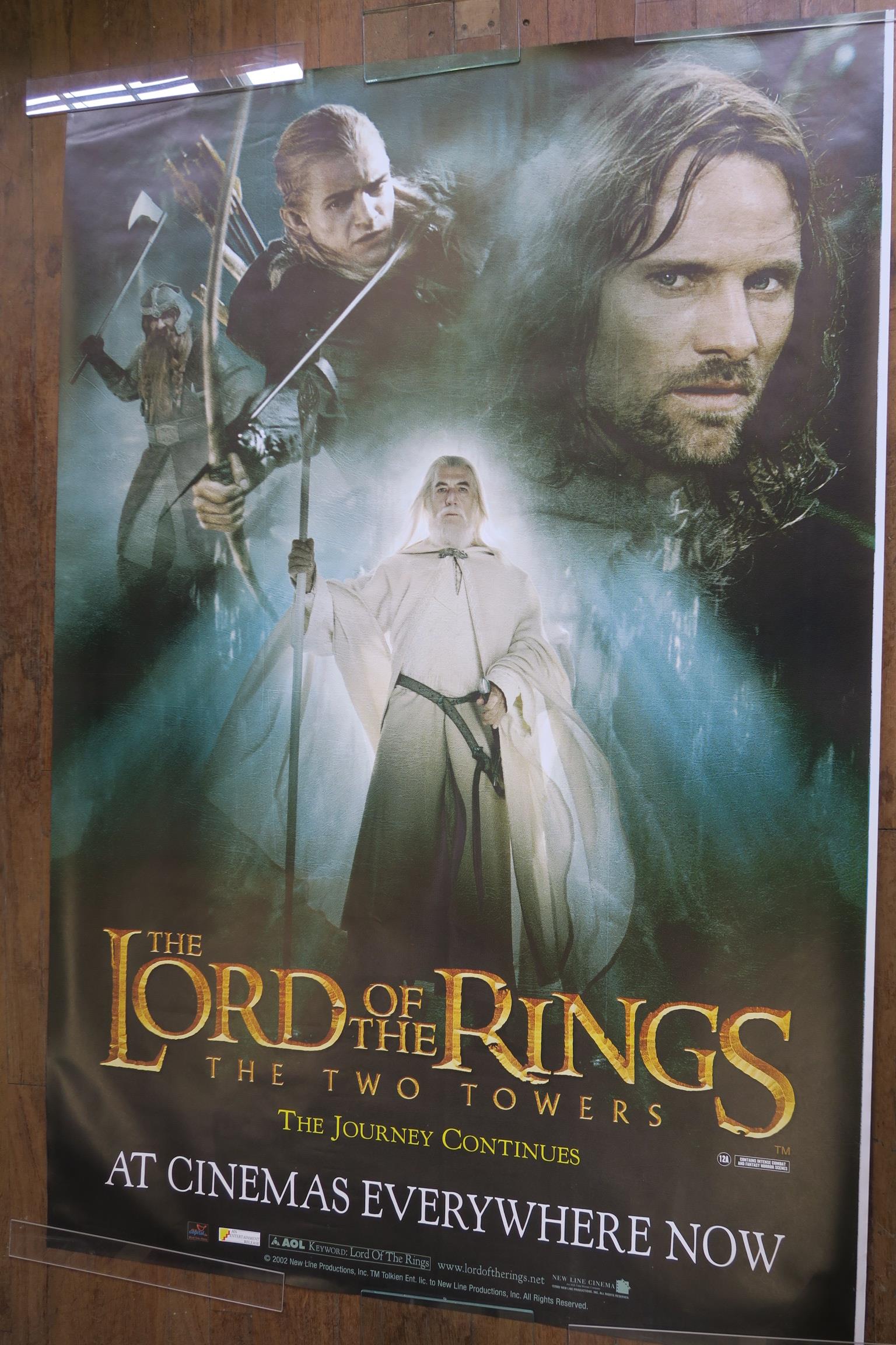 Lord of the Rings The Two Towers set of 3 original double-sided rolled film posters measuring 47 x