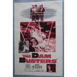 The Dam Busters (1955) Warner Bros US one sheet film poster with Michael Redgrave and Richard Todd