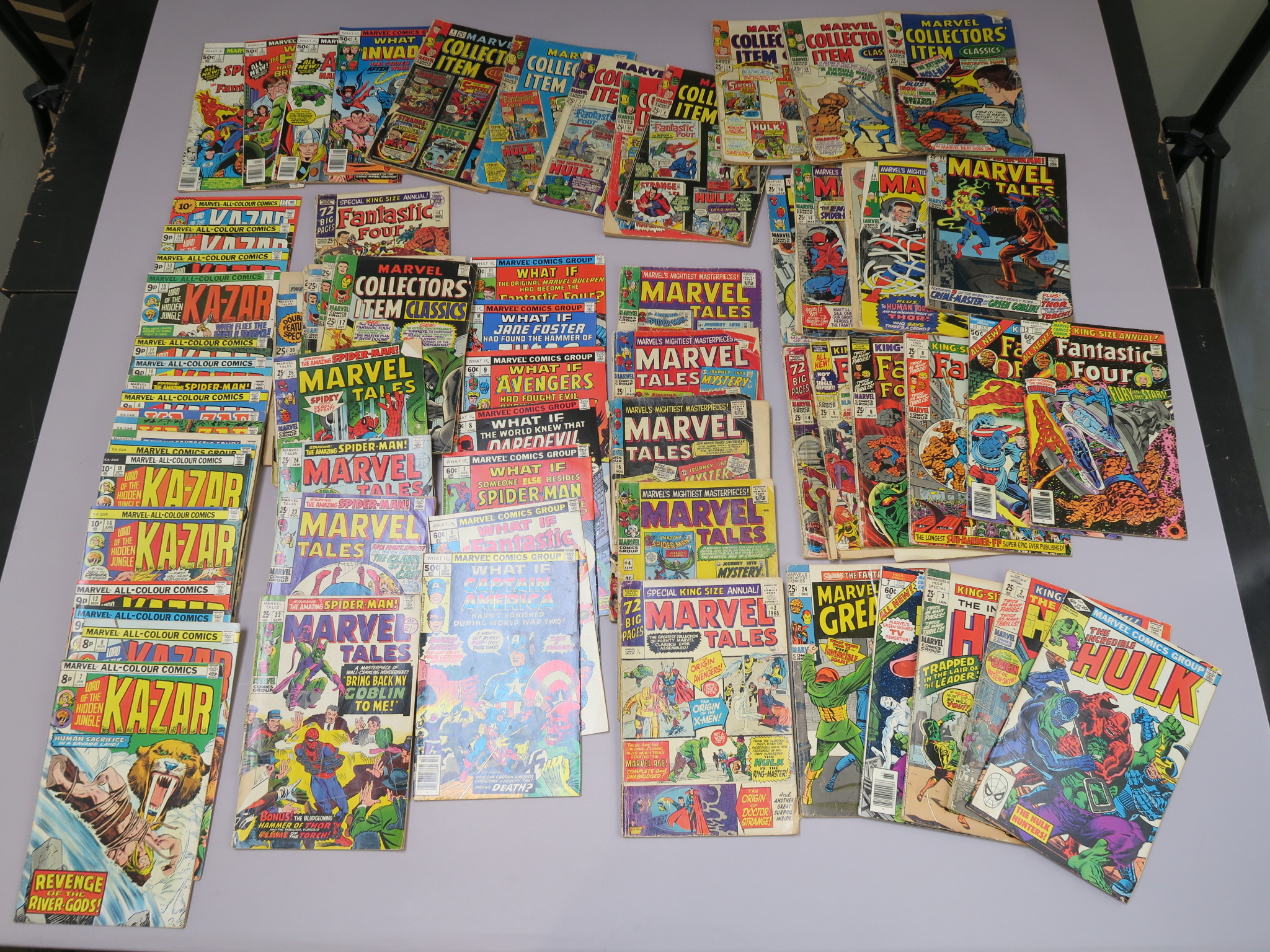 Collection of comics including Marvel Fantastic 4 annual number 3,4,5,6 and 8. Marvel Tales