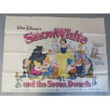 Collection of six Walt Disney British Quad film posters to include - Snow White and the Seven Dwarfs