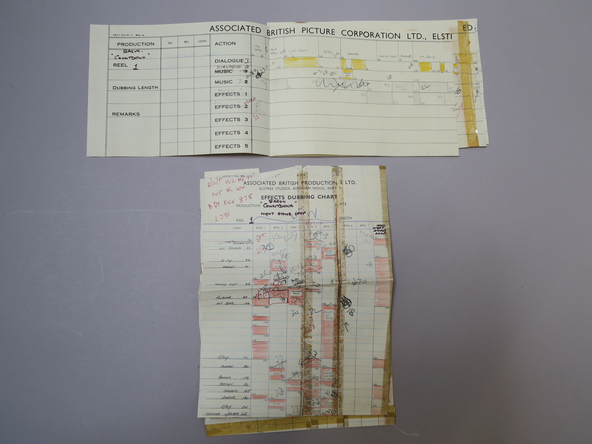 The Baron You Can't Win them all script and dubbing charts from Elstree Studios written by Dennis - Image 4 of 4