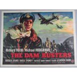 The Dam Busters (1955) Rare British Quad film poster starring Richard Todd and Michael Redgrave