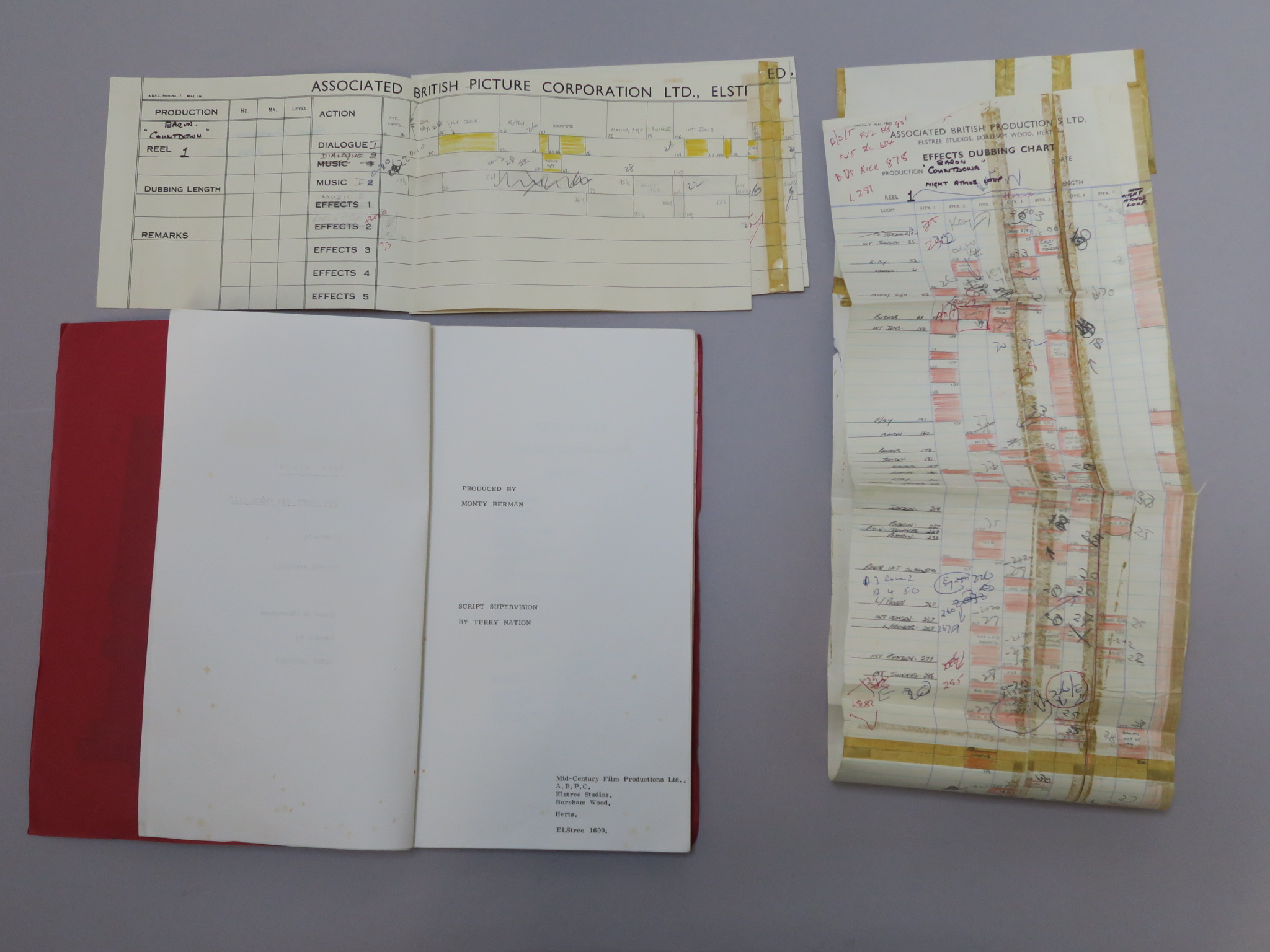 The Baron You Can't Win them all script and dubbing charts from Elstree Studios written by Dennis - Image 3 of 4