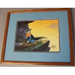 The Land Before Time II original framed and mounted hand painted animation production cells from