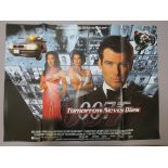 Tomorrow Never Dies UK Quad rarer miss-spell film poster featuring the incorrect spelling of "