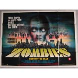 Zombies Dawn of the Dead original first release George Romero directed zombie horror British quad
