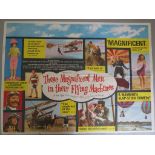 Film posters including "Those Magnificent Men in their Flying Machines" 1965 first release British