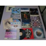 Collection of LP records including Fran Zappa Hot Rats RSLP 6356, Jean Michel Jarre - Oxygene, The