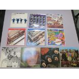 The Beatles collection of ten LP vinyl records including Rubber Soul, Sgt Peppers, Revolver,