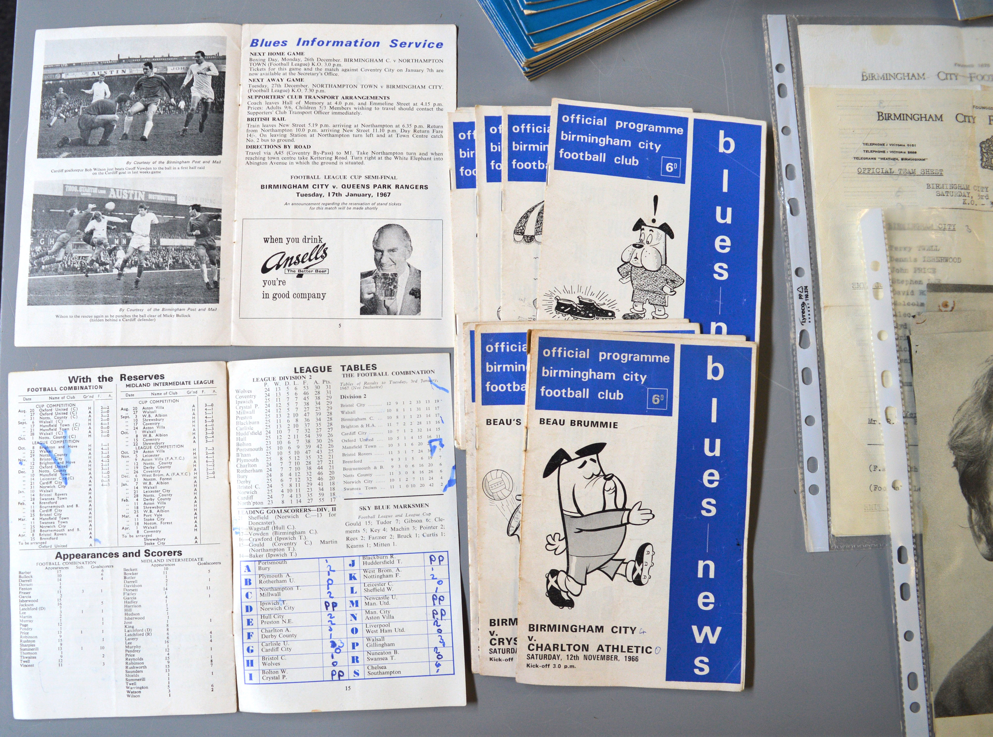 A collection of Birmingham City football programmes, approximately 82 between September 1967 and - Image 2 of 10