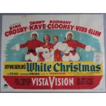 White Christmas (1954) original British Quad film poster starring Bing Crosby, Danny Kaye,