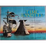 Time Bandits original 1980 British Quad film poster with full colour artwork by Terry Gilliam and