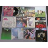 Various LP vinyl records including Pink Floyd Ummagumma, Animals, Atom Heart Mother, Relics x2, King