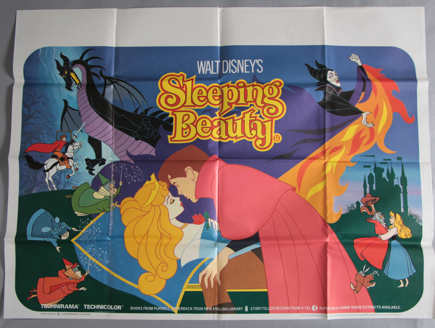 Seven British Quads including Walt Disney's Aristocats (1979 cinema re-release), Sleeping Beauty ( - Image 2 of 3