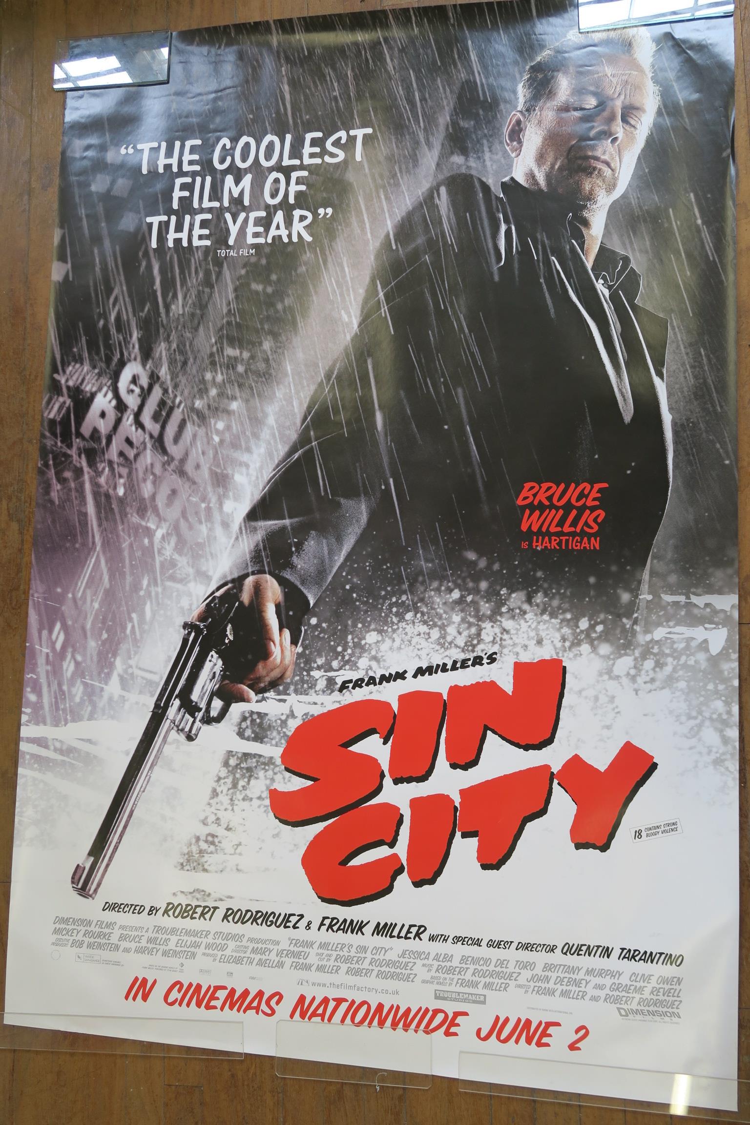 Sin City set of five different rolled double-sided teaser large film posters each measuring 47 x