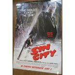 Sin City set of five different rolled double-sided teaser large film posters each measuring 47 x