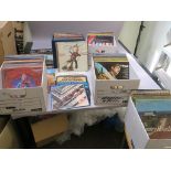 4 LP boxes and one carry case mainly Country music with some pop, includes Beatles blue double
