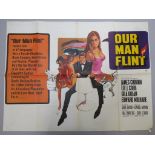 Our Man Flint (1966) original British quad film poster starring James Coburn as super spy Derek