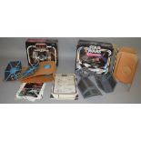 Star Wars Darth Vader Tie Fighter and "Battle-Damaged" Imperial Tie Fighter by Palitoy, both come in