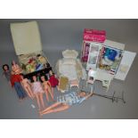 9 unboxed vintage fashion dolls which includes 4 Sindy's (1 with an interchangeable head), Paul