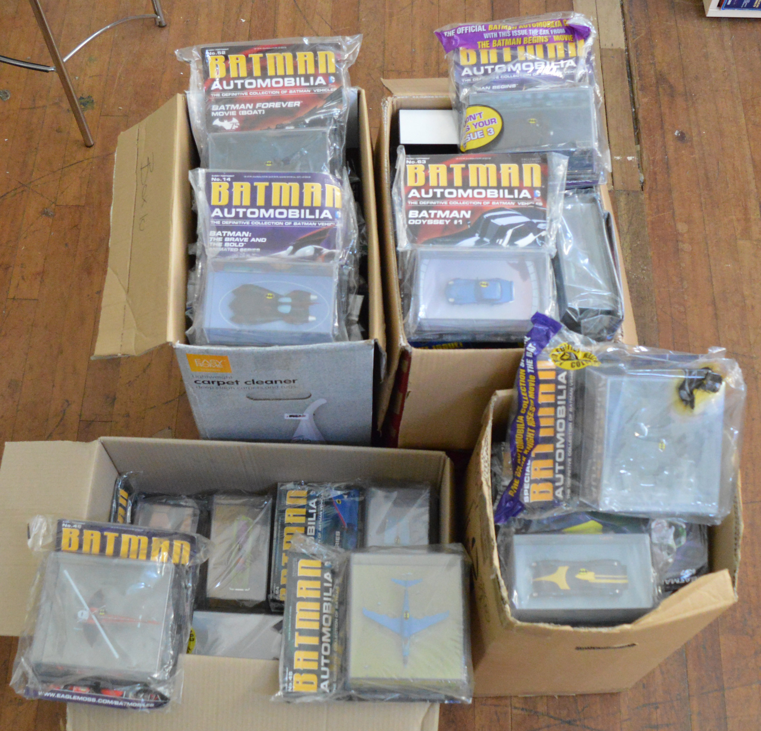 96 Special Batman Automobilia magazine issue diecast models, most models are still sealed with