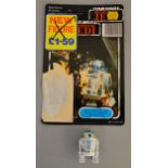 Star Wars R2-D2 last 17 figure by Palitoy, comes complete with lightsaber and original backing