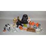 Star Wars vintage action figures; Luke Skywalker, Darth Vader, Boba Fett etc, Darth Vader figure