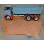 A boxed Shackleton mechanical Foden FG six wheel high sided Tipper Lorry in blueish grey with red