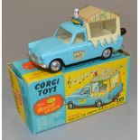 A Corgi Toys 474 Wall's Ford Thames 'Musical' Ice Cream Van, overall model appears G+ although as is