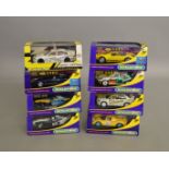 8 boxed Scalextric slot cars, which includes; ##C2823 Ford GT, #C2787 Ferrari P4 330 Yellow etc (8)