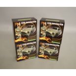 4 boxed Scalextric C3091A Goldfinger James Bond 007 Aston Martin DB5  slot cars.  All appear VG. (