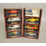 8 boxed Scalextric slot cars, which includes; #C.382 Jaguar XJ8, #C.434 Lotus Honda Turbo etc (8)