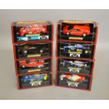 8 boxed Scalextric slot cars, which includes; #C.451 Lamborghini Diablo, #C.2004 McLaren F1 etc (8)