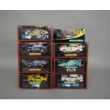 8 boxed slot car rally models by Scalextric, which includes; Cortez Cosworth C.175, BMW M3 Mobile #