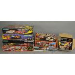 6 boxed Scalextric sets including; Super Cats, Grand Prix, Formula One, Super Grand Prix, Rally