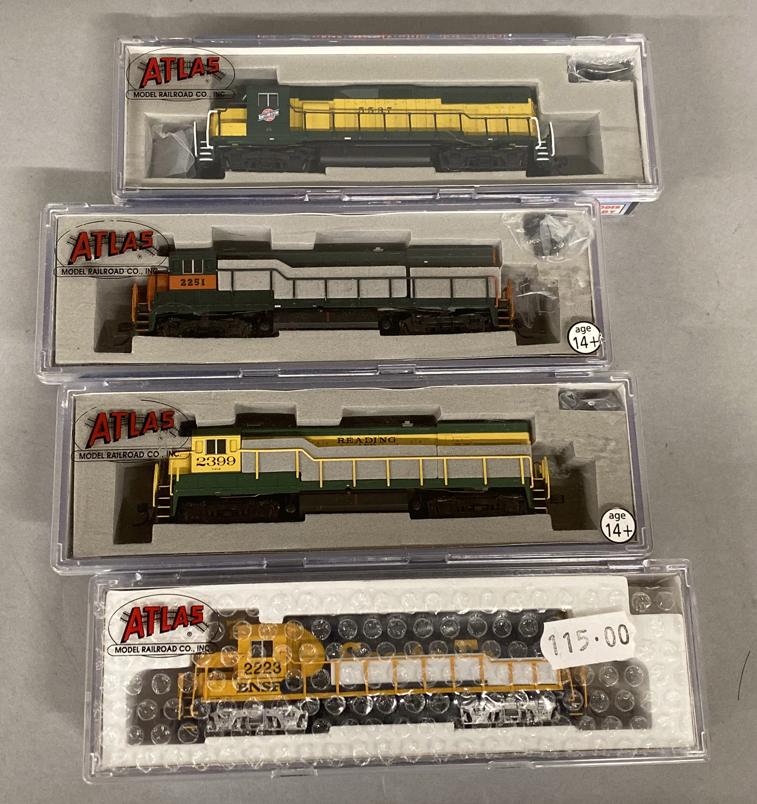 Ex-Shop Stock N gauge Atlas x4 Locomotives; #45962, #40 000 393, #45968, #53923 (4)