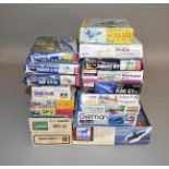 11 boxed and bagged plastic model Aircraft kits in 1:72 scale by Roden, AZ model and Dragon together