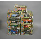 9 boxed slot car models by Scalextric from "The Power And The Glory" range which includes; C.305