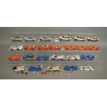 19 unboxed race car slot cars by Scalextric, all vary in condition also included in this lot is some