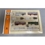 A Con-Cor part container wagon set Santa Fe railroad